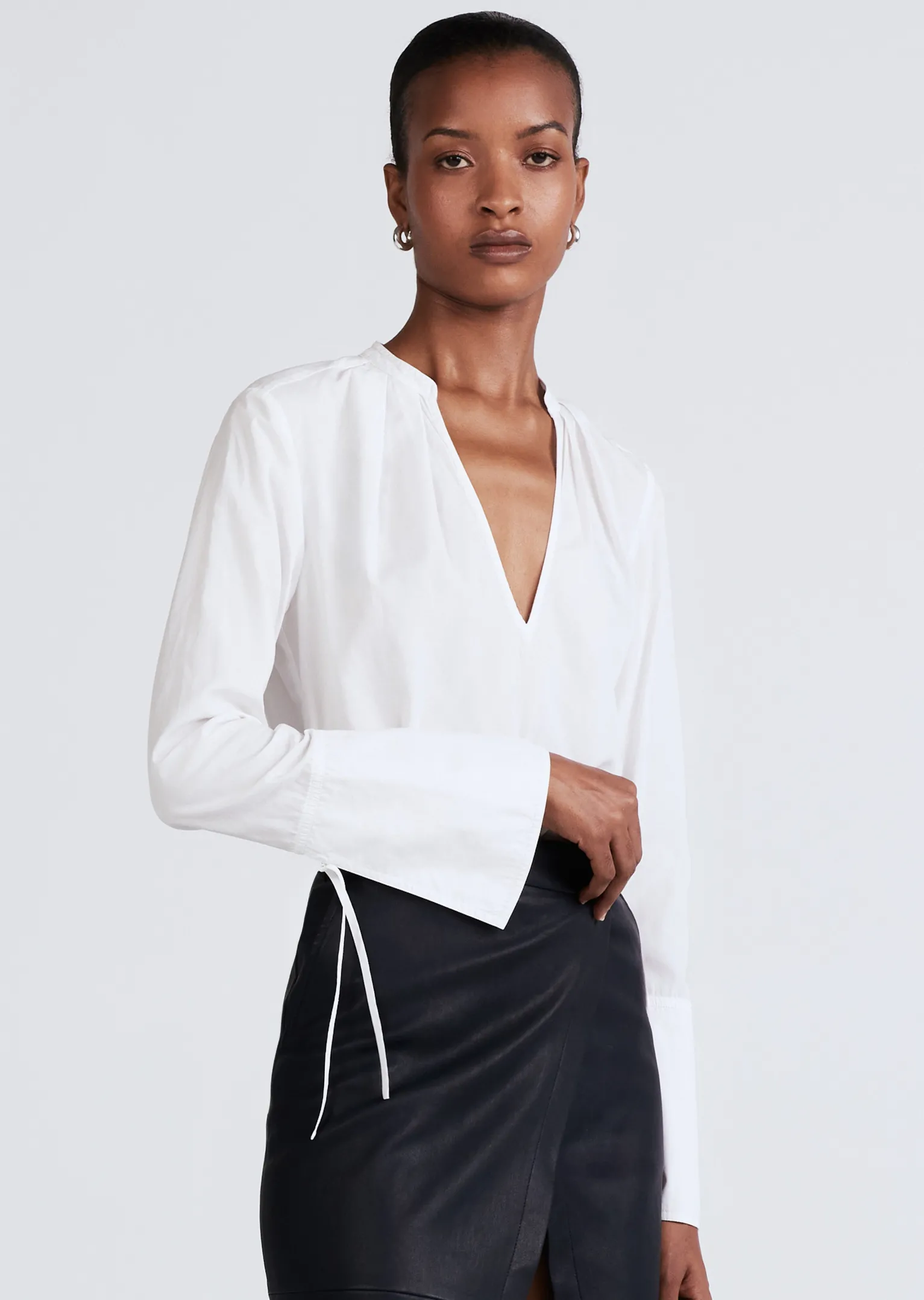 Women Derek Lam Tops<Lila Long Sleeve V-Neck Top