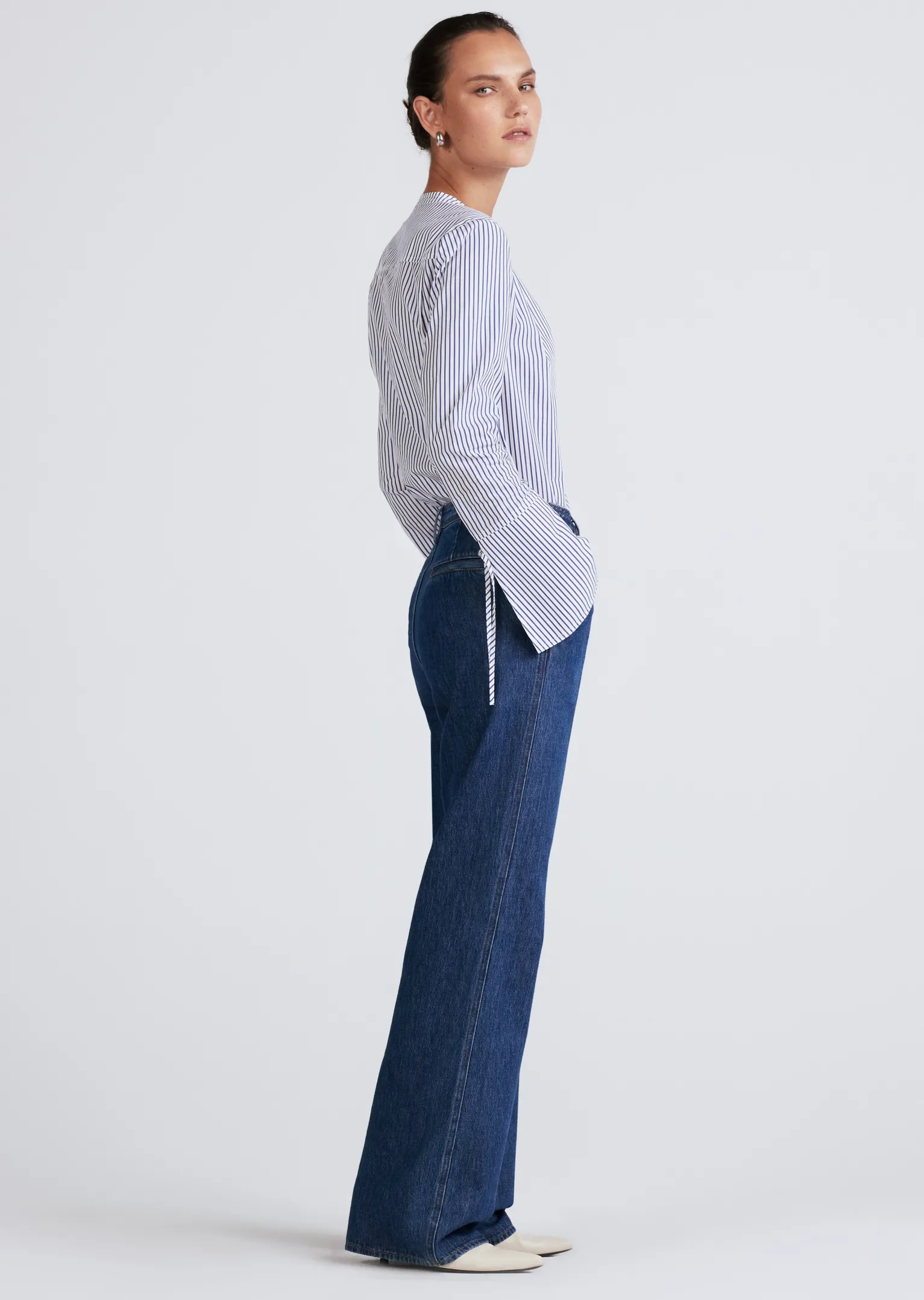 Women Derek Lam Tops<Lila Long Sleeve V-Neck Top