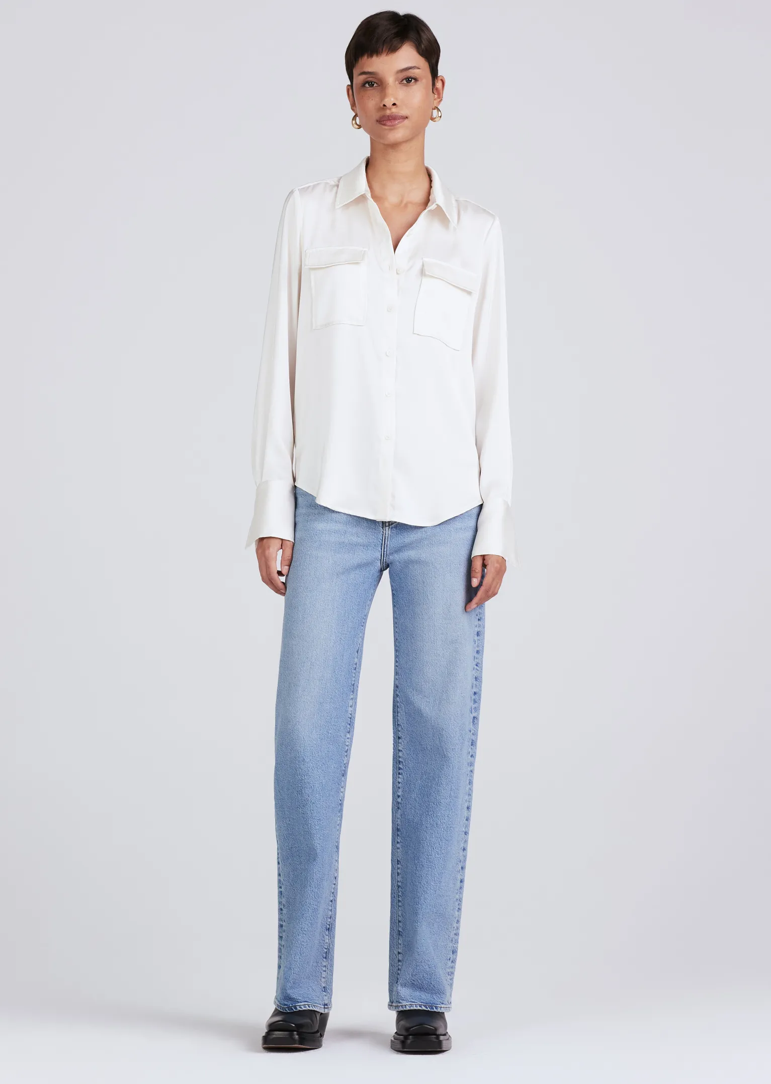 Women Derek Lam Essentials<Lorena Button Down Blouse