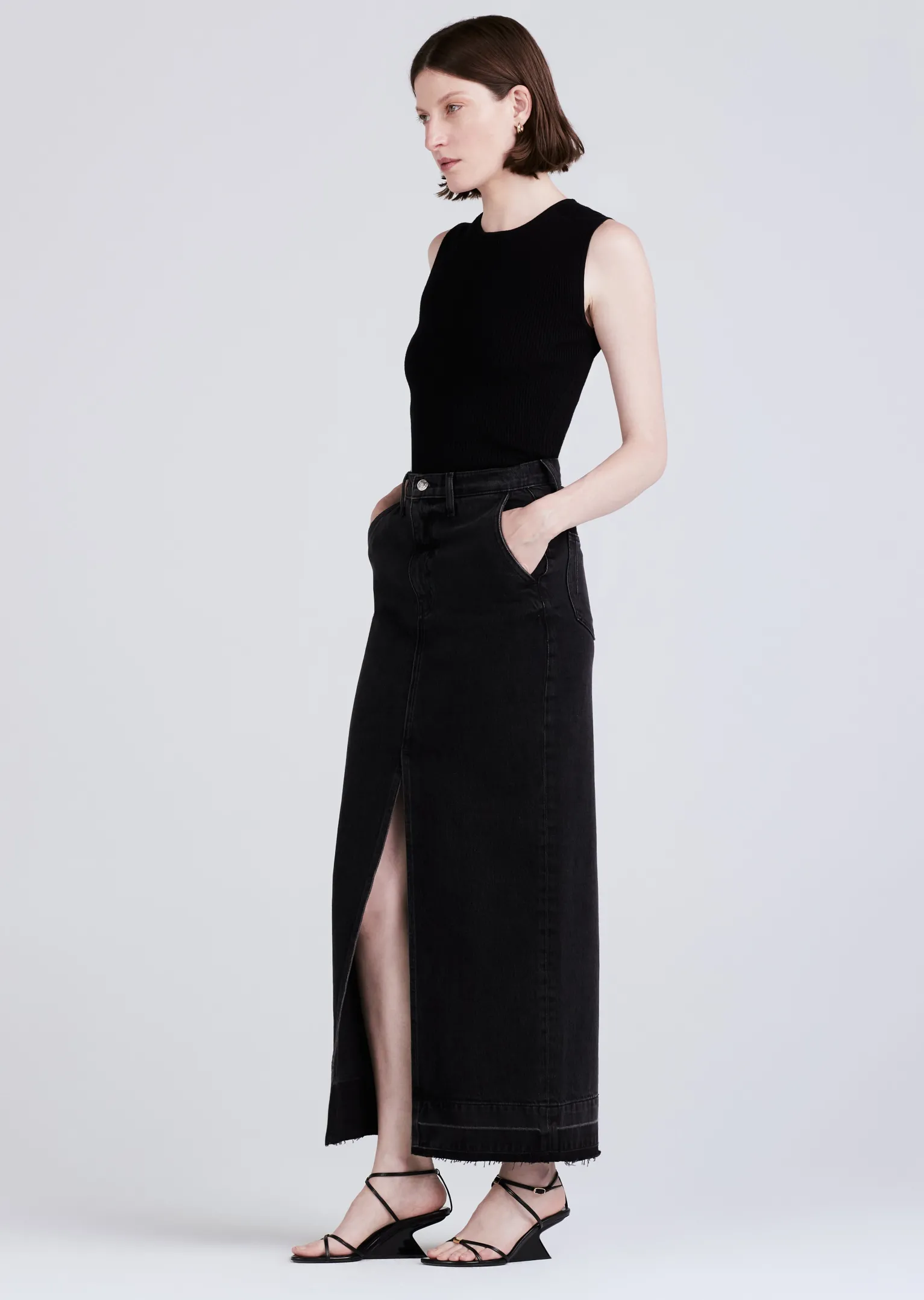 Women Derek Lam Denim<Lu High Rise Maxi Skirt