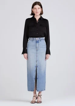 Women Derek Lam Denim<Lu High Rise Maxi Skirt