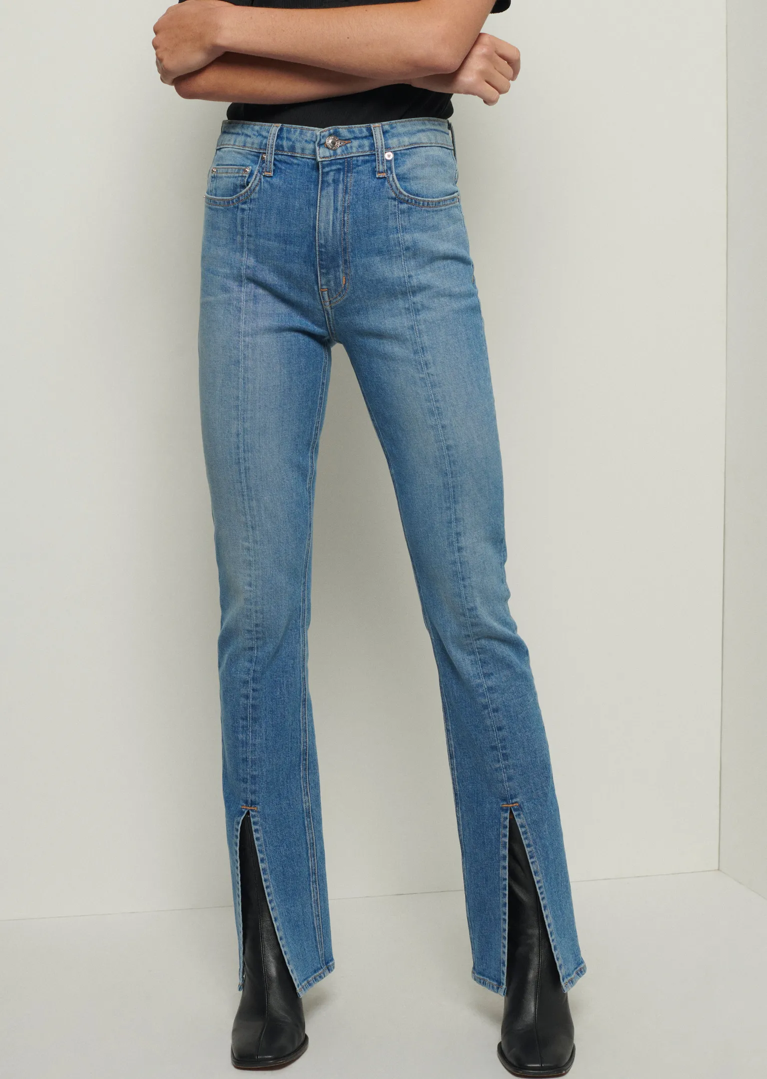 Women Derek Lam Pants & Shorts<Lucia Front Slit Jeans
