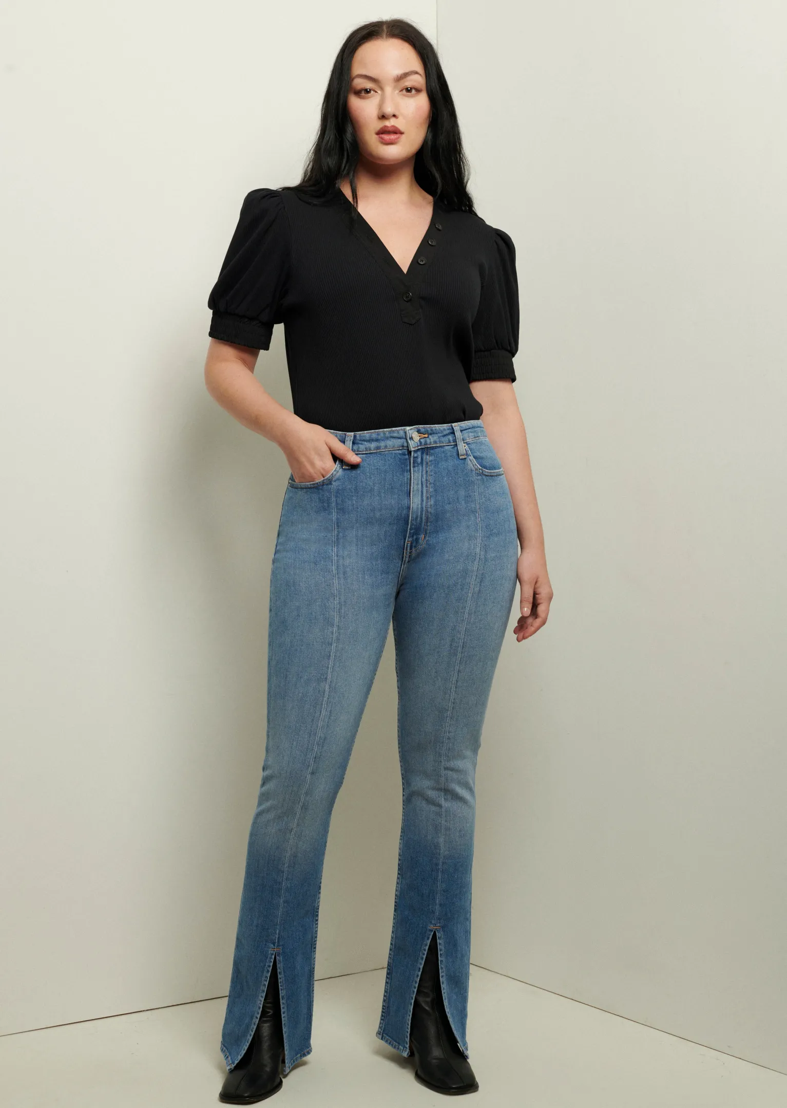 Women Derek Lam Pants & Shorts<Lucia Front Slit Jeans