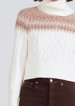 Women Derek Lam Tops<Marcella Cable Knit And Fair Isle Turtleneck