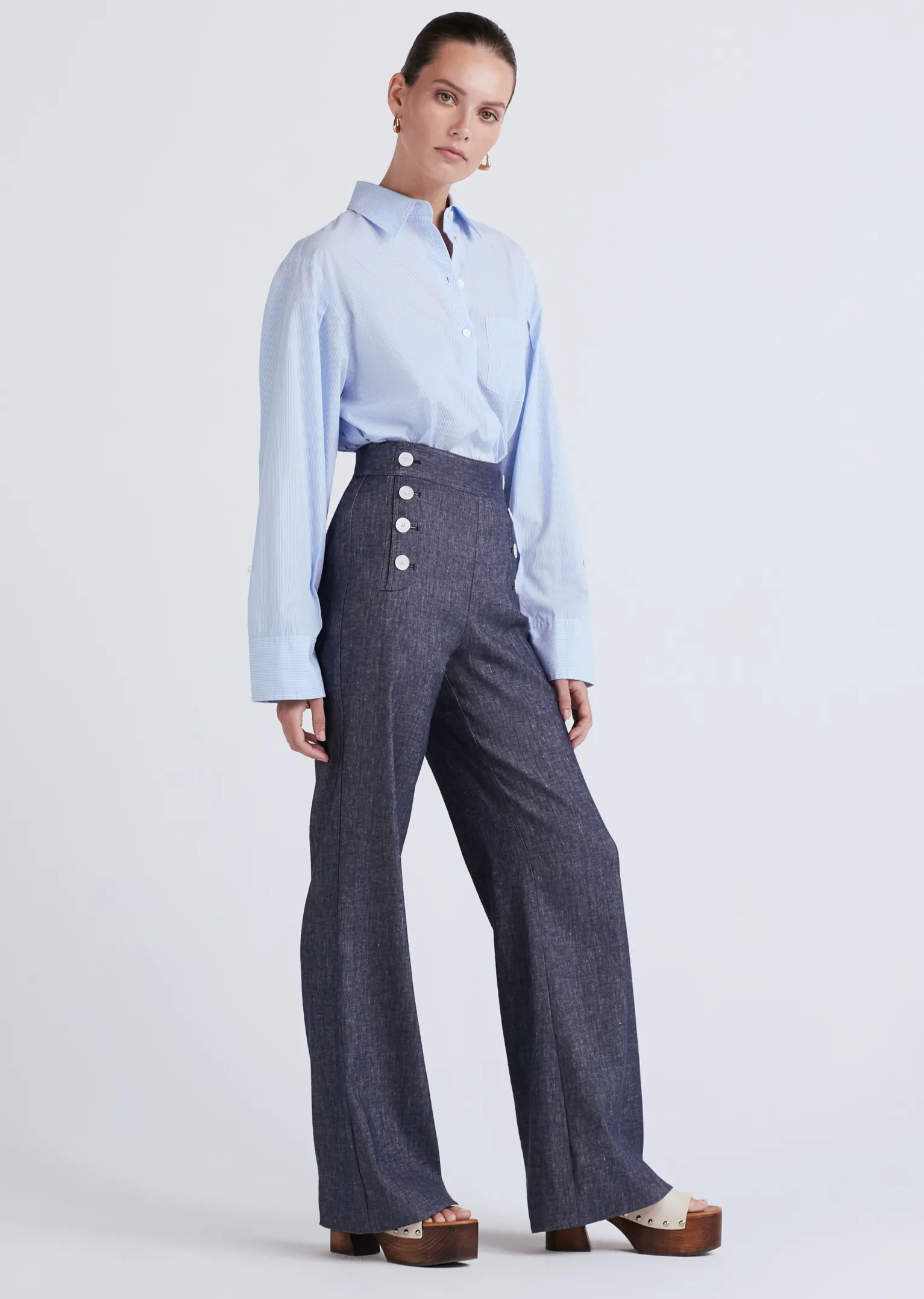 Women Derek Lam Pants & Shorts<Massimo Wide Leg Sailor Pants