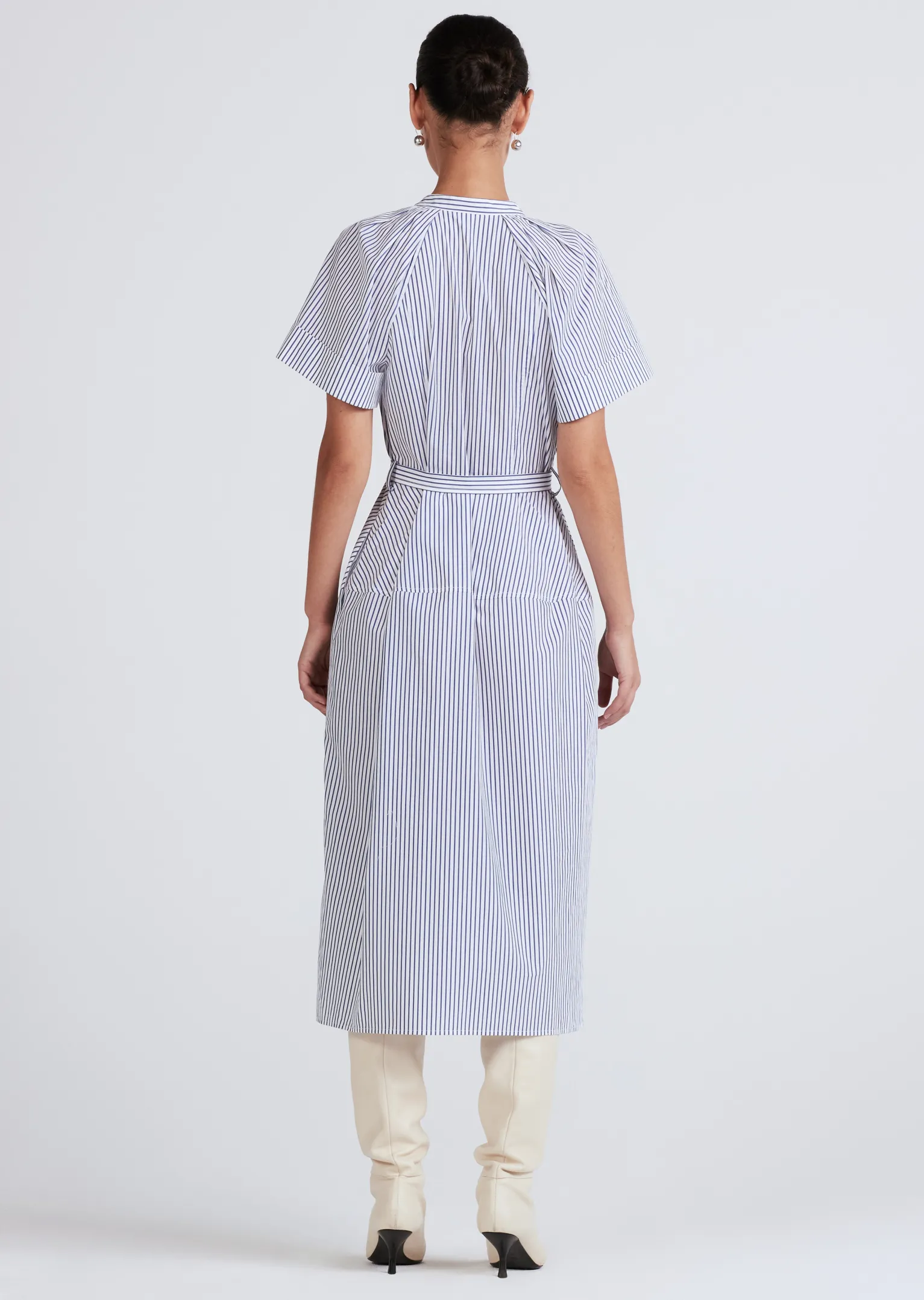 Women Derek Lam Dresses & Skirts<Orla Tie Waist Short Sleeve V-Neck Dress