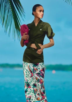 Women Derek Lam Tops<Reagan Utility Wrap Top