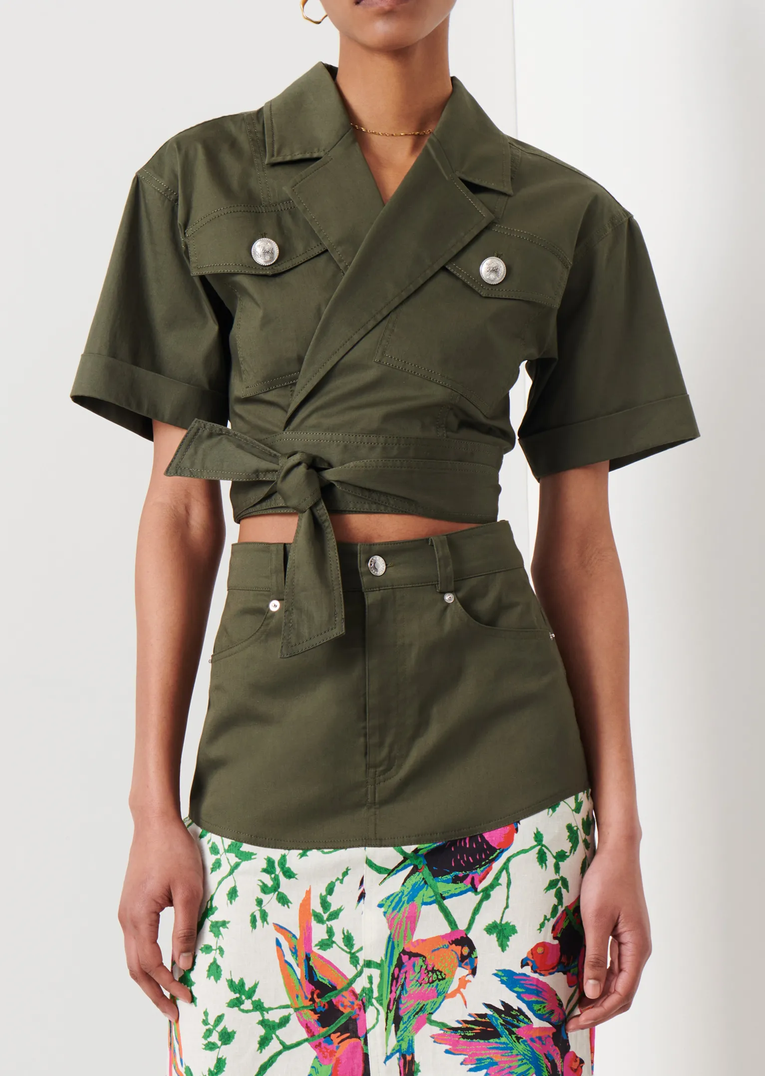 Women Derek Lam Tops<Reagan Utility Wrap Top