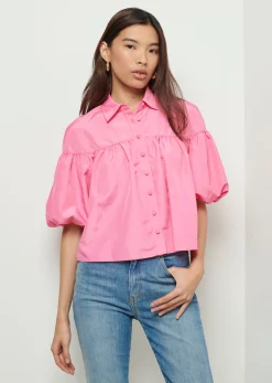 Women Derek Lam Tops<Rosa Balloon Sleeve Shirt