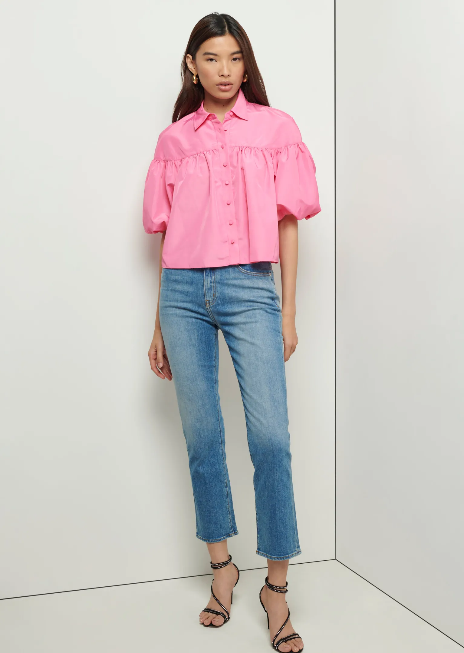 Women Derek Lam Tops<Rosa Balloon Sleeve Shirt