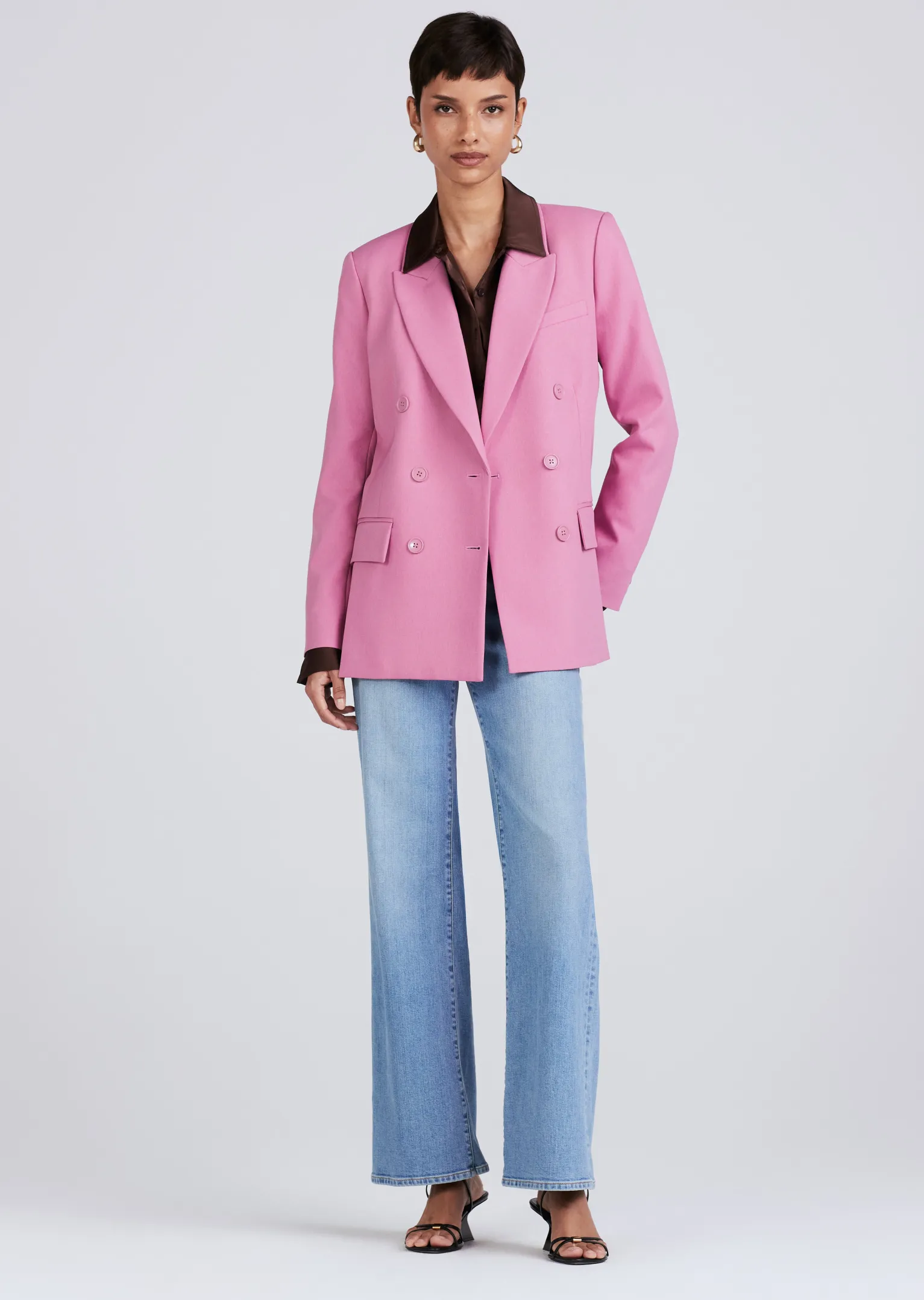 Women Derek Lam Jackets & Coats<Sandra Double Breasted Slit Blazer