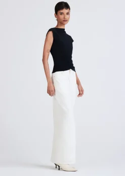 Women Derek Lam Tops<Sasha Cap Sleeve Ruched Tee