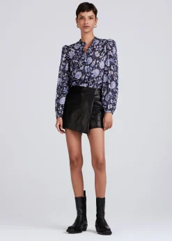 Women Derek Lam Tops<Savannah Pleated Sleeve Button Down Blouse