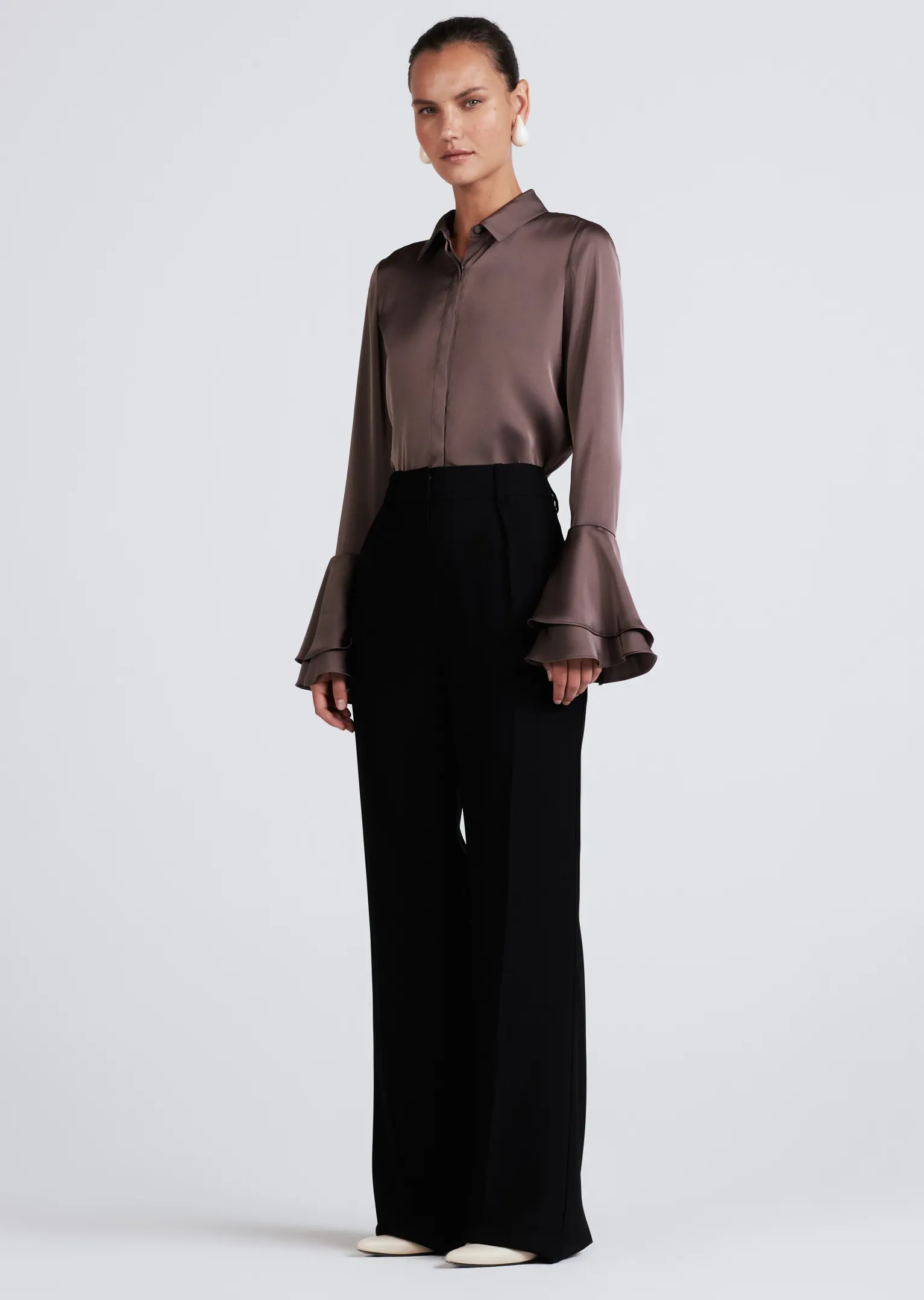 Women Derek Lam Tops<Selma Button Down Flare Cuff Blouse