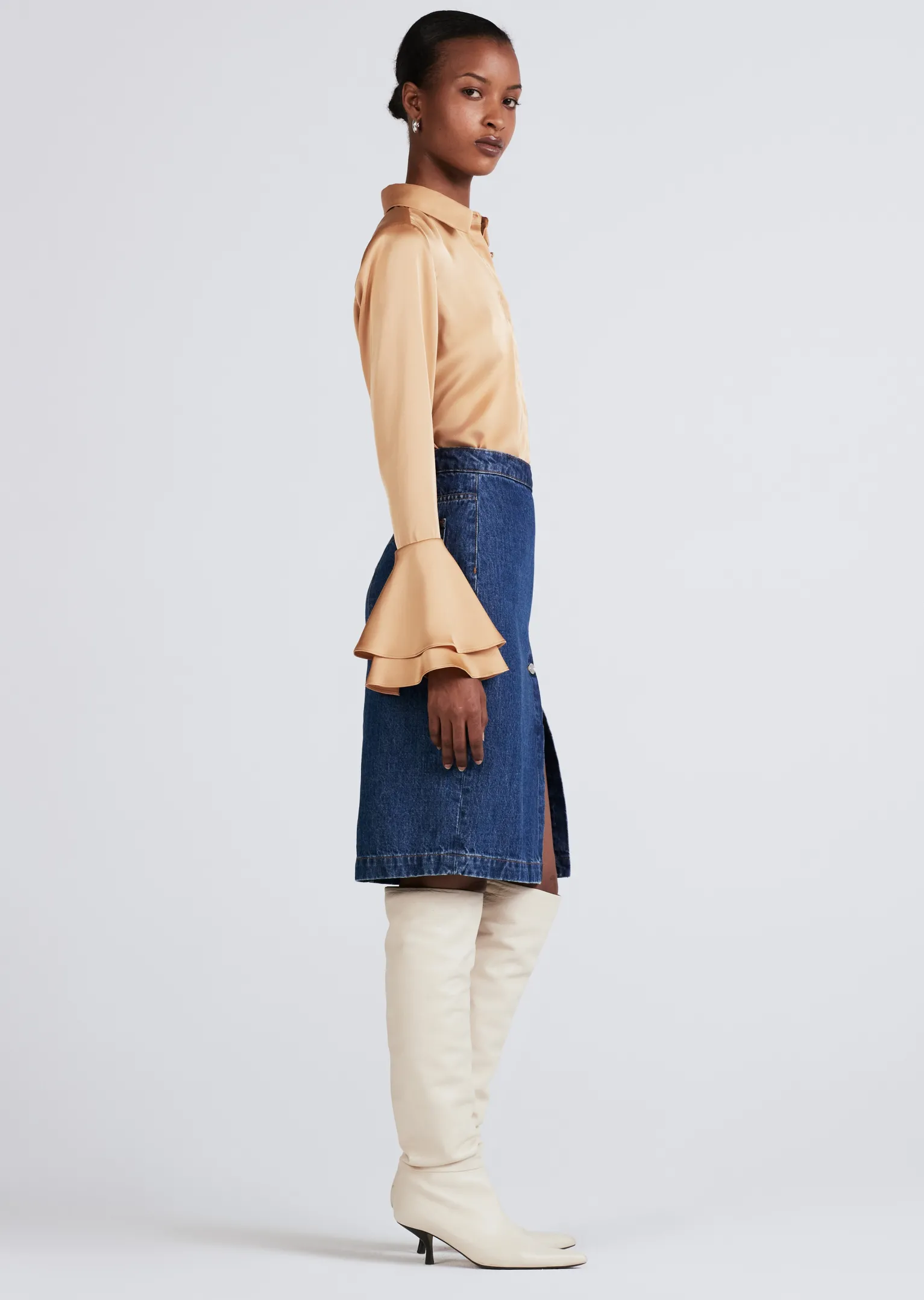 Women Derek Lam Tops<Selma Button Down Flare Cuff Blouse