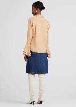Women Derek Lam Tops<Selma Button Down Flare Cuff Blouse