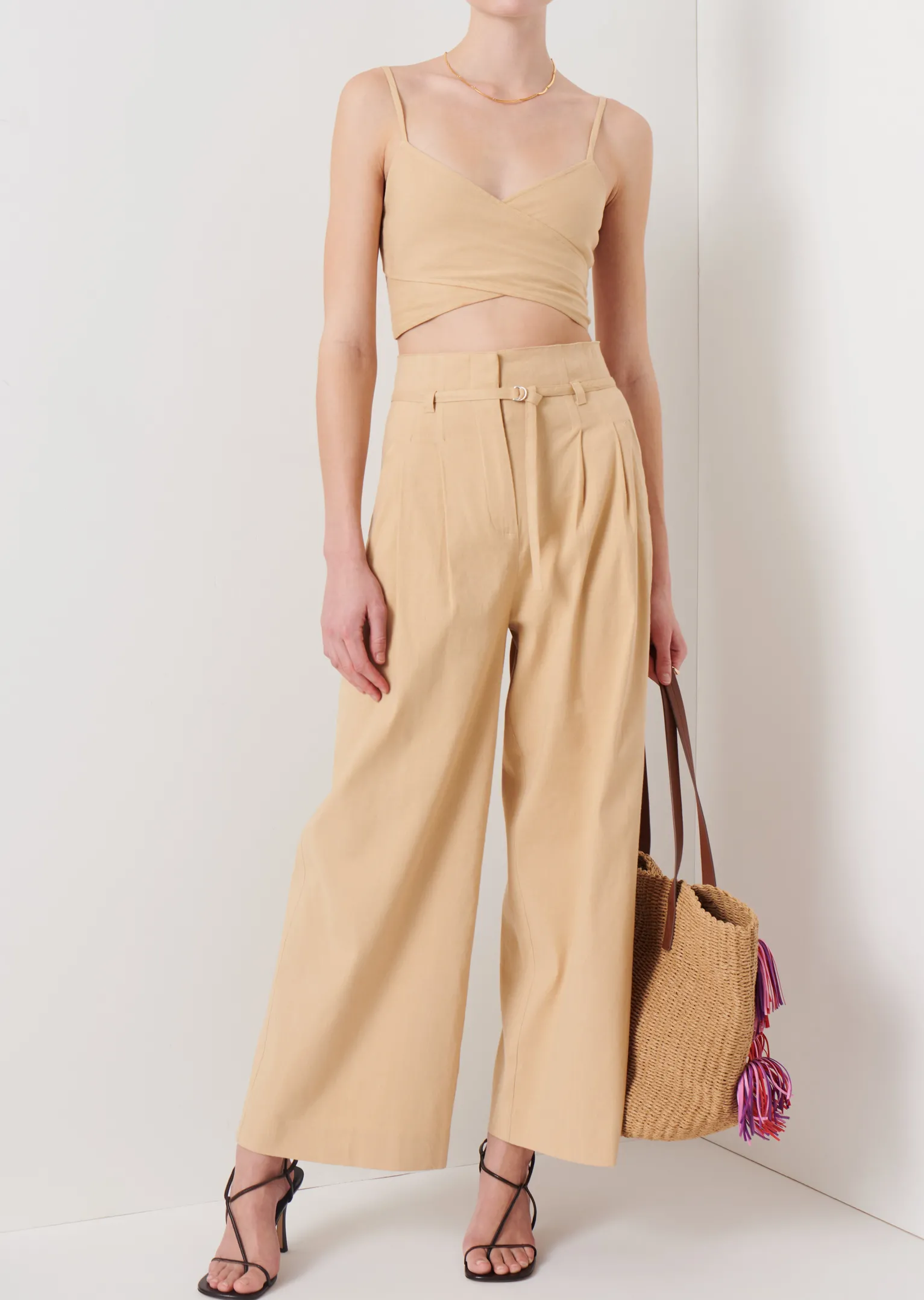 Women Derek Lam Pants & Shorts<Sergio High Waist Wide Leg Pants