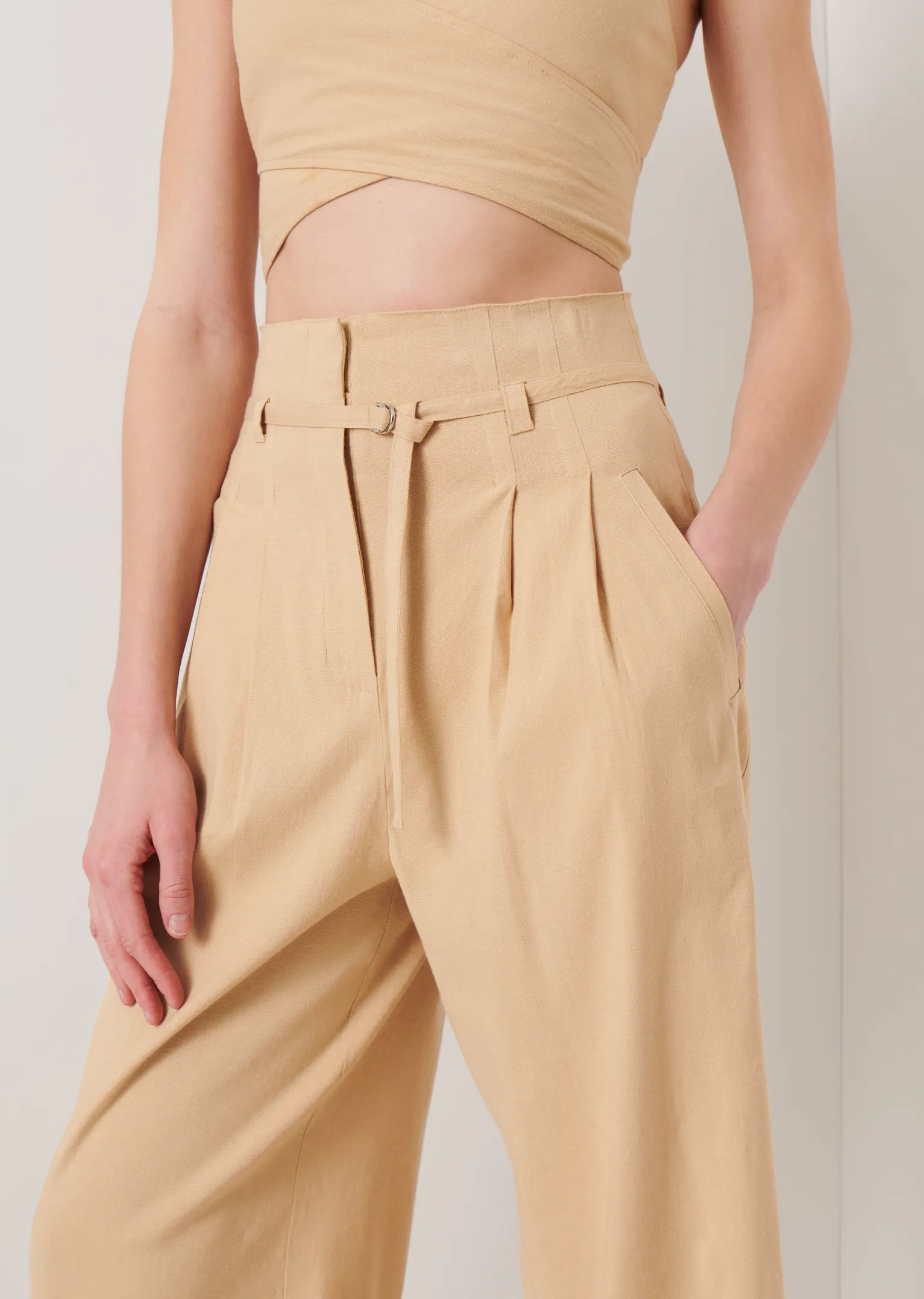 Women Derek Lam Pants & Shorts<Sergio High Waist Wide Leg Pants