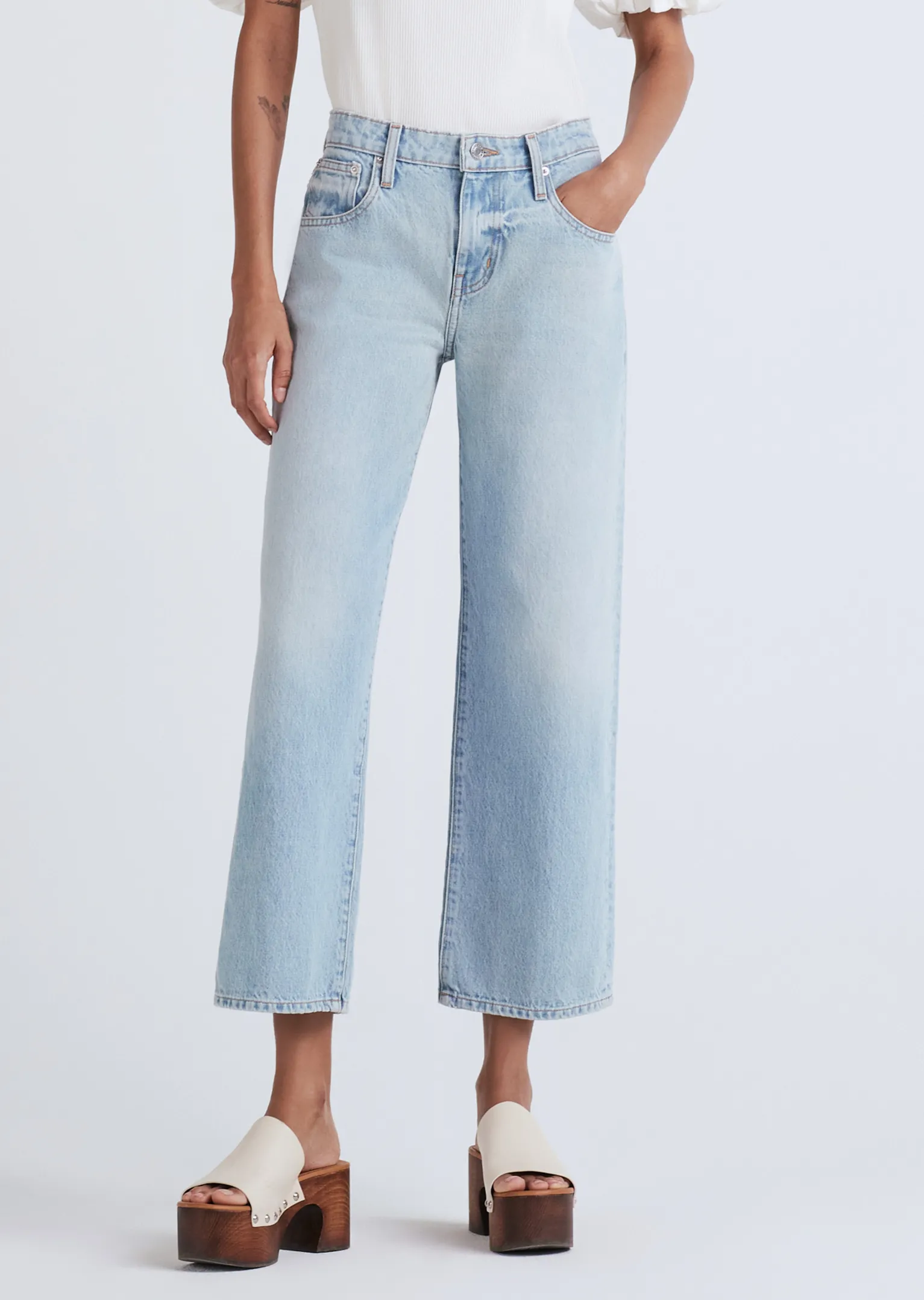 Women Derek Lam Pants & Shorts<Sofia Mid Rise Relaxed Straight