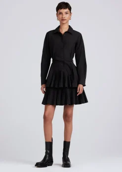 Women Derek Lam Dresses & Skirts<Sterling Long Sleeve Pleated Mini Dress