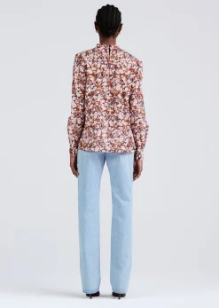 Women Derek Lam Tops<Tessa Long Sleeve Pintuck Blouse