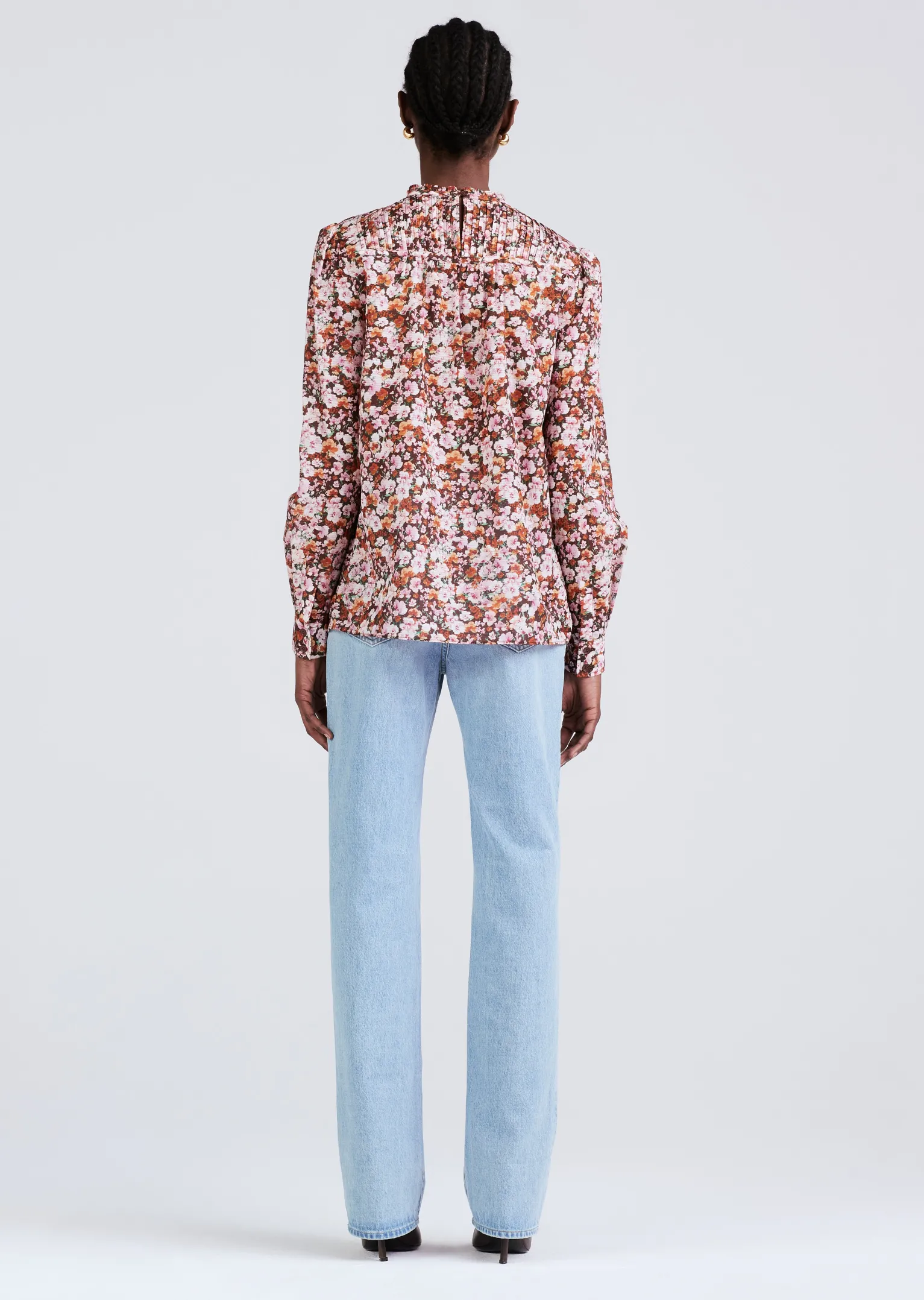 Women Derek Lam Tops<Tessa Long Sleeve Pintuck Blouse