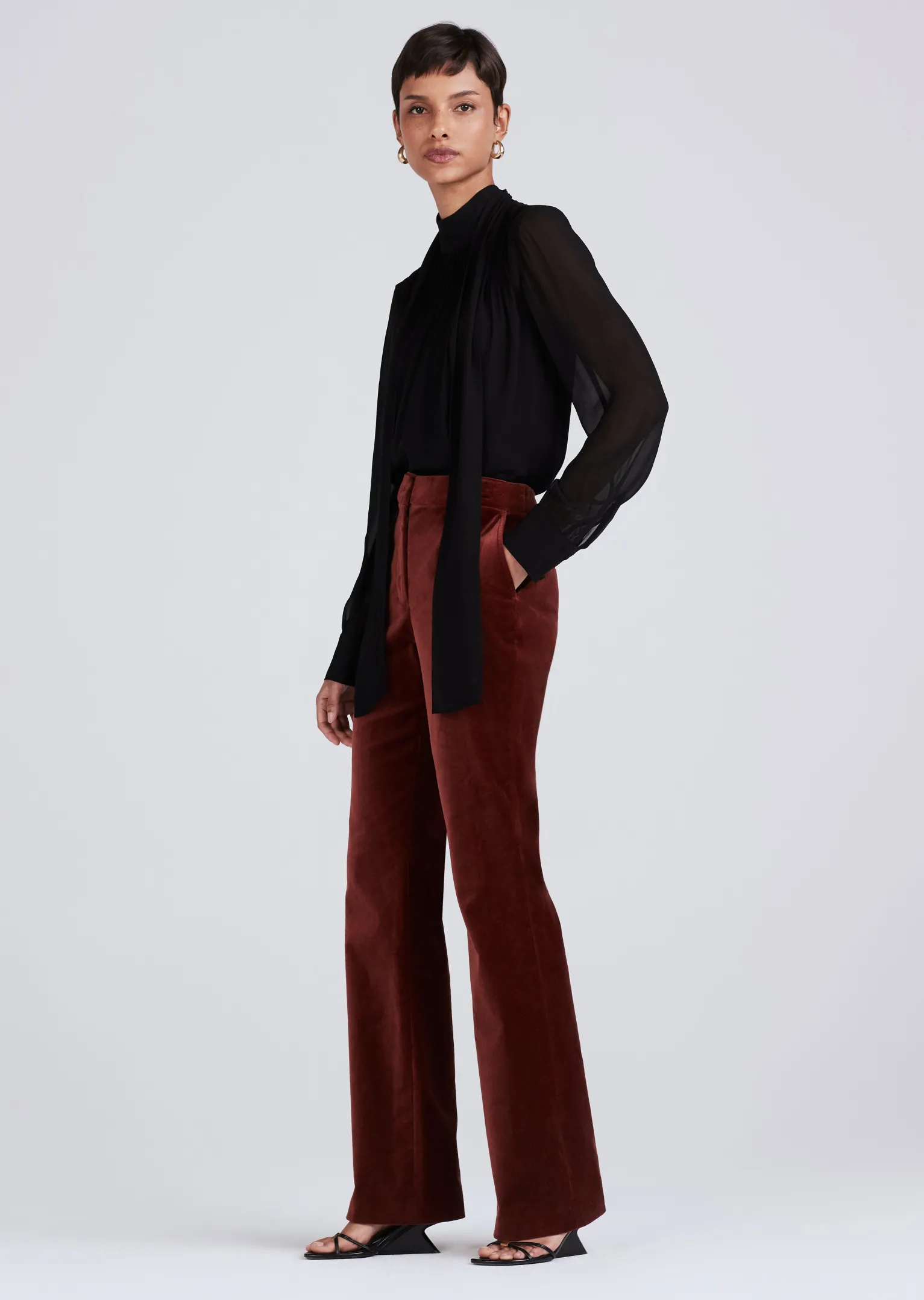 Women Derek Lam Tops<Valentine Neck Tie Blouse