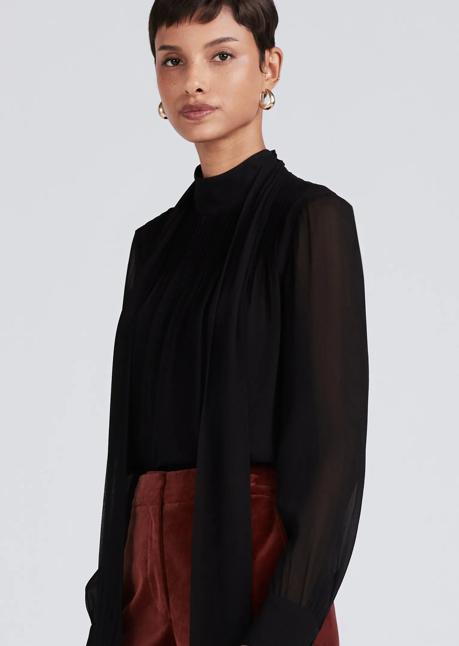 Women Derek Lam Tops<Valentine Neck Tie Blouse