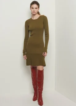 Women Derek Lam Dresses & Skirts<Vanessa Long Sleeve Flounce Hem Dress