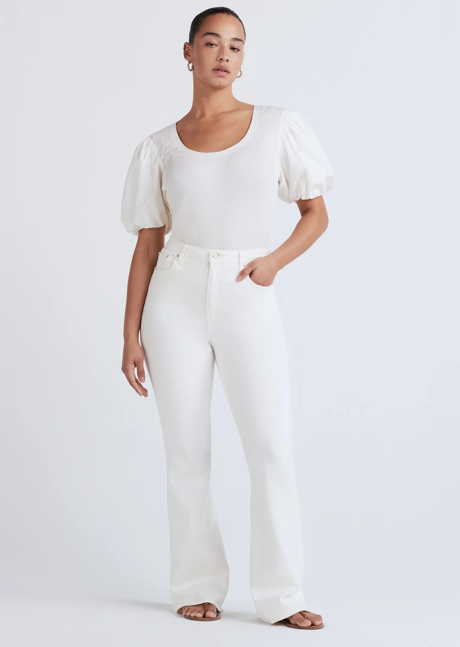 Women Derek Lam Tops<Willa Balloon Sleeve Scoop Neck Top
