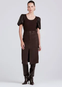 Women Derek Lam Tops<Willa Contrast Balloon Sleeve Top