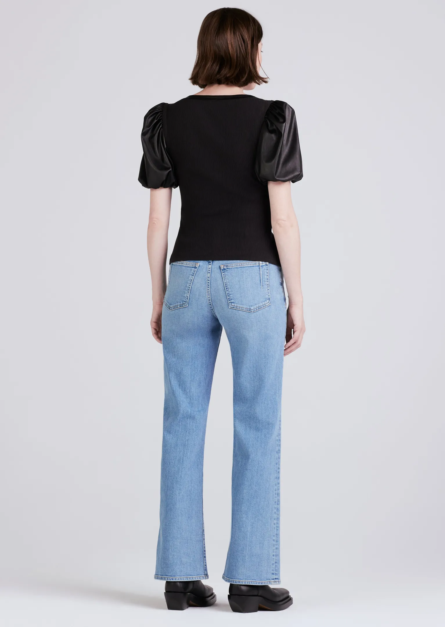 Women Derek Lam Tops<Willa Contrast Balloon Sleeve Top